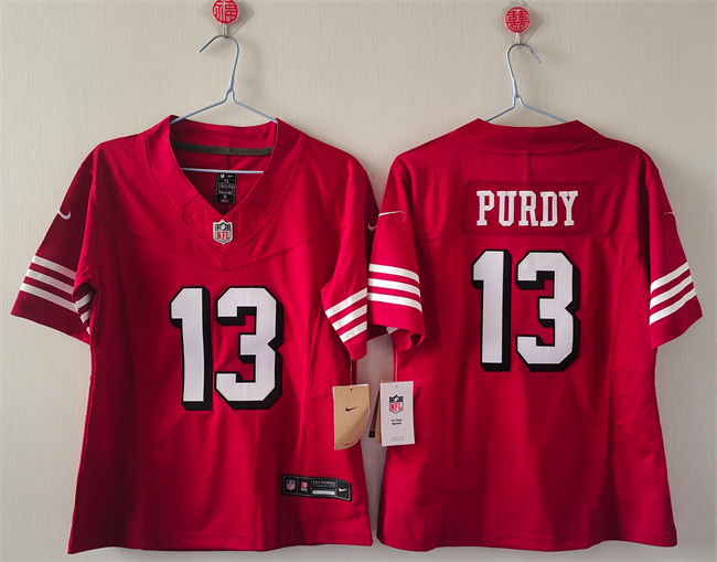 Women's San Francisco 49ers #13 Brock Purdy Red F.U.S.E Vapor Untouchable Stitched Jersey(Run Small)